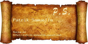 Patrik Samuella névjegykártya